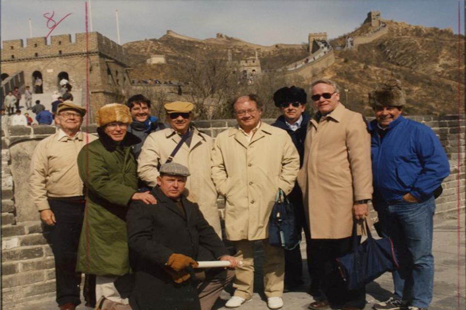 Father Biondi on a visit to China. 