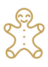 Outline of a gingerbread cookie
