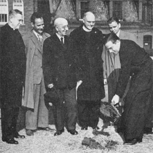 Breaking ground for a new FM tower for the WEW Radio Station. (1947)